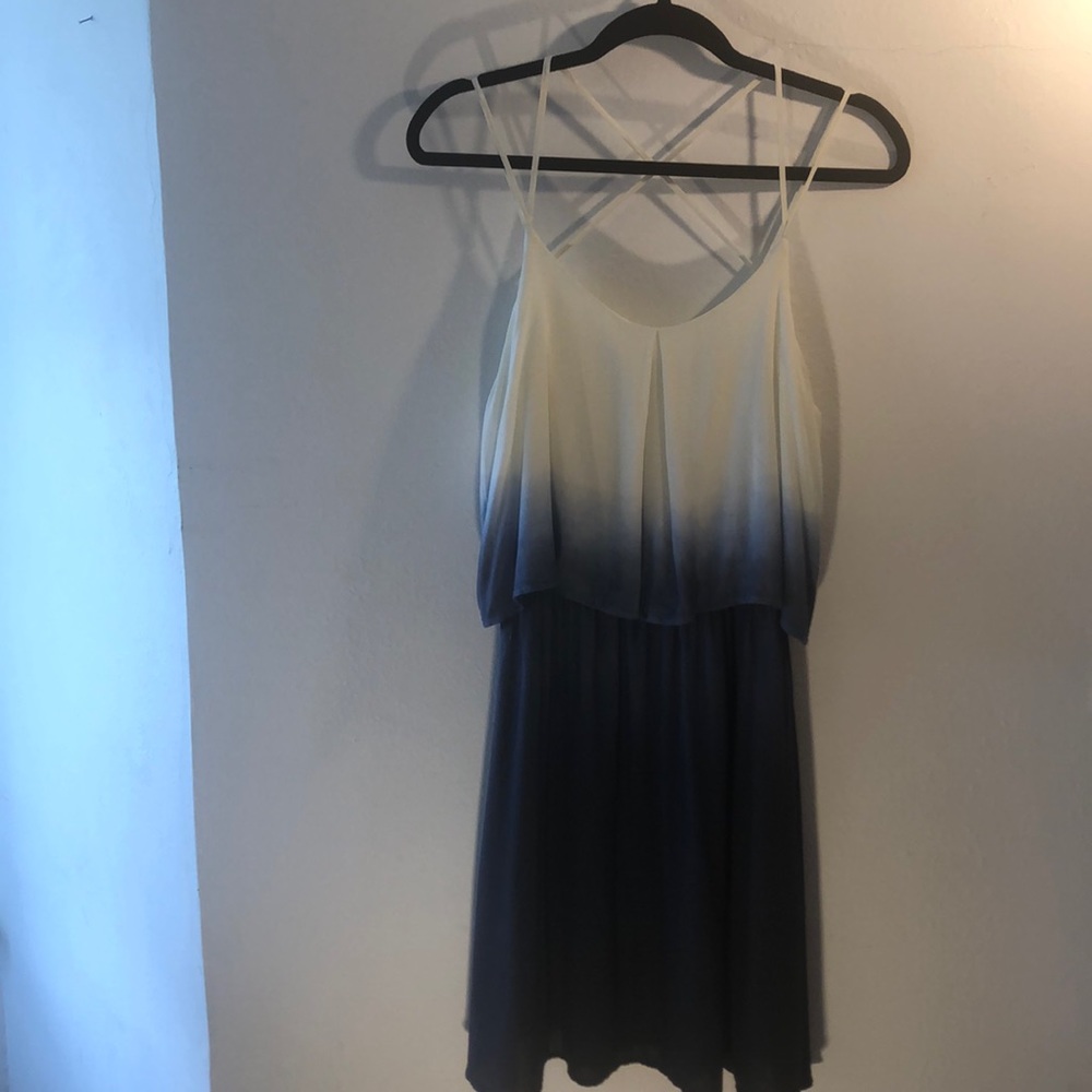 She & Sky ombré blue strappy tank dress